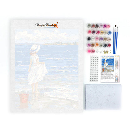 Fille sur la plage – Peinture par numéros