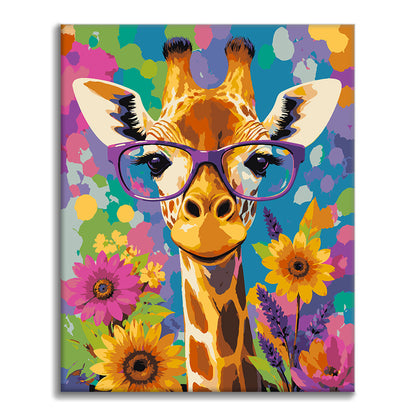 Girafe hipster – Peinture par numéros