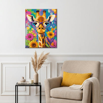 Girafe hipster – Peinture par numéros