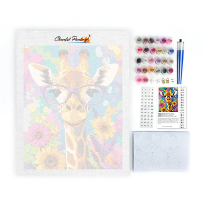 Girafe hipster – Peinture par numéros