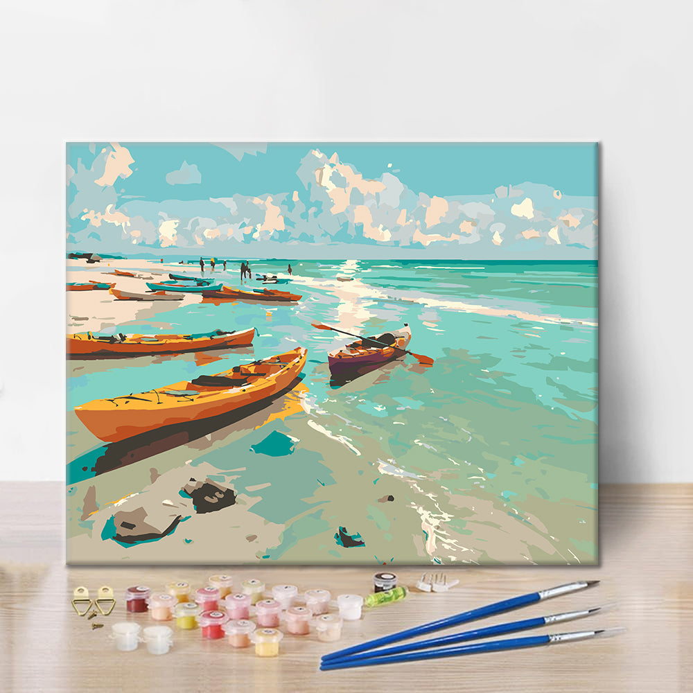 Sérénité en kayak – Peinture par numéros