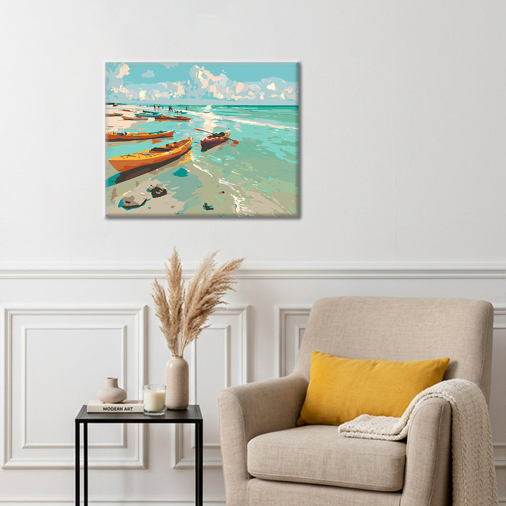 Sérénité en kayak – Peinture par numéros