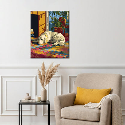 Golden retriever paresseux – Peinture par numéros
