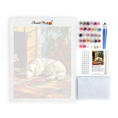 Golden retriever paresseux – Peinture par numéros
