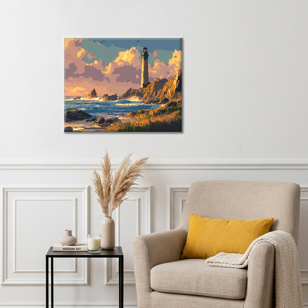 Lueur du phare – Peinture par numéros