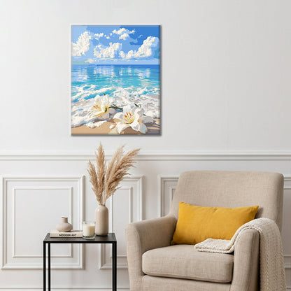 Plage aux lys – Peinture par numéros