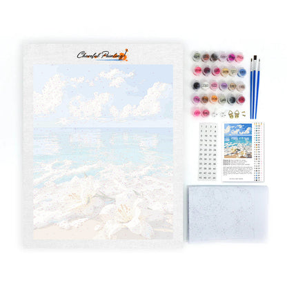 Plage aux lys – Peinture par numéros