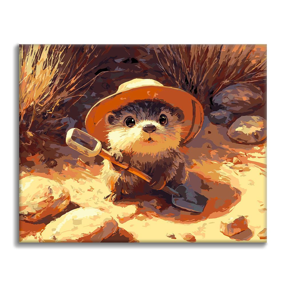Petit excavateur de plage – Peinture par numéros