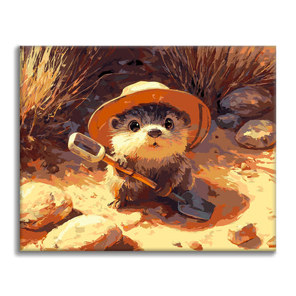 Petit excavateur de plage – Peinture par numéros
