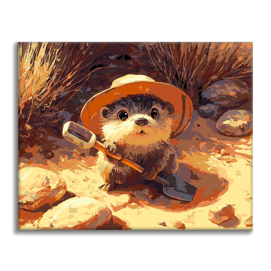 Petit excavateur de plage – Peinture par numéros