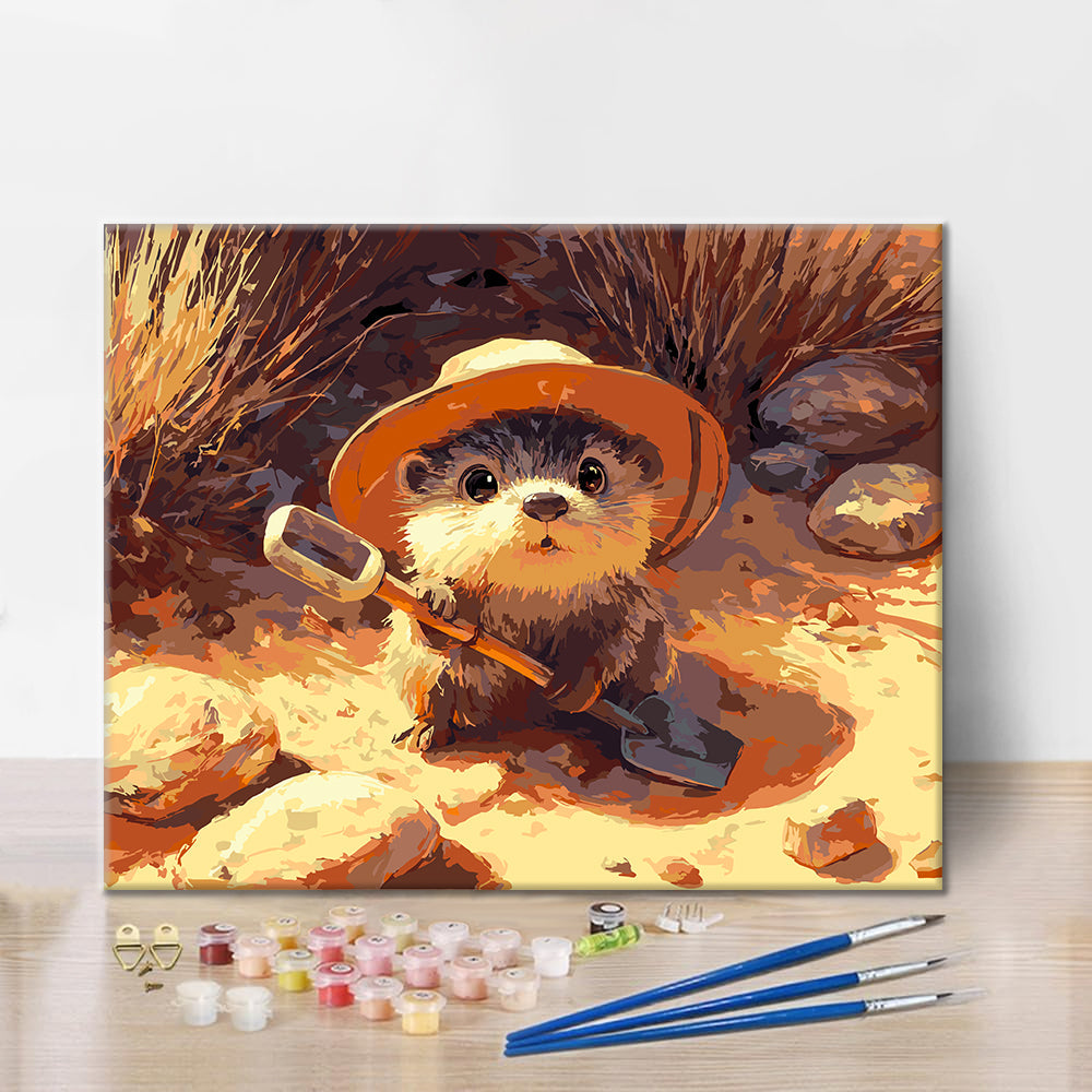 Petit excavateur de plage – Peinture par numéros