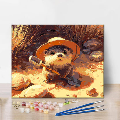 Petit excavateur de plage – Peinture par numéros