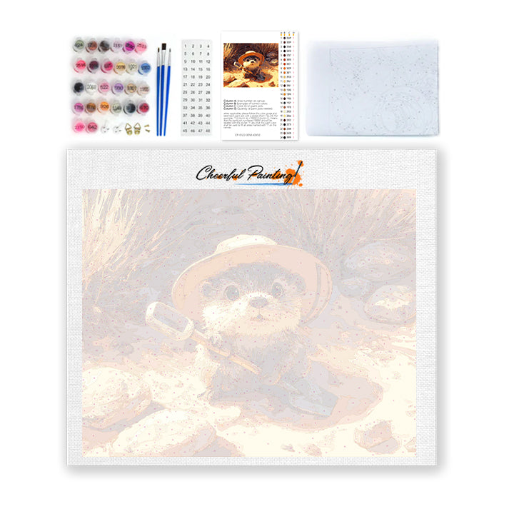 Petit excavateur de plage – Peinture par numéros