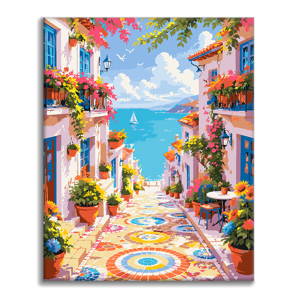 Mosaïque méditerranéenne – Peinture par numéros