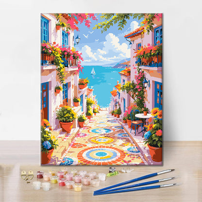 Mosaïque méditerranéenne – Peinture par numéros
