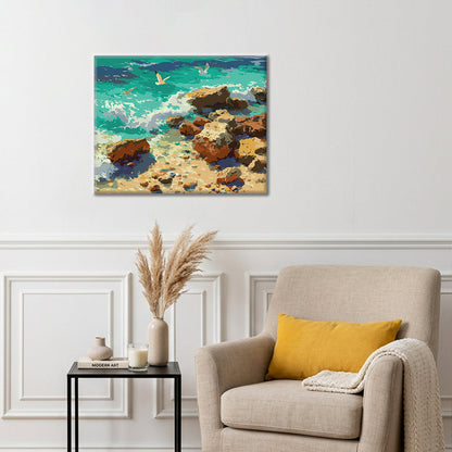 Rivage rocheux – Peinture par numéros