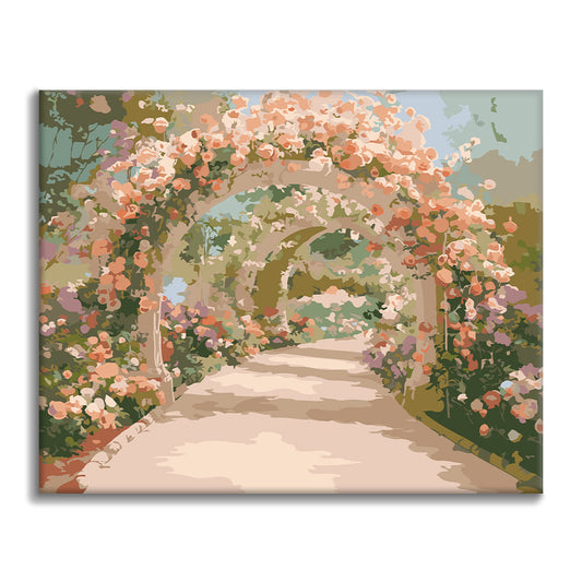Arche de roses – Peinture par numéros