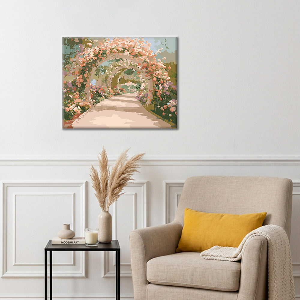 Arche de roses – Peinture par numéros