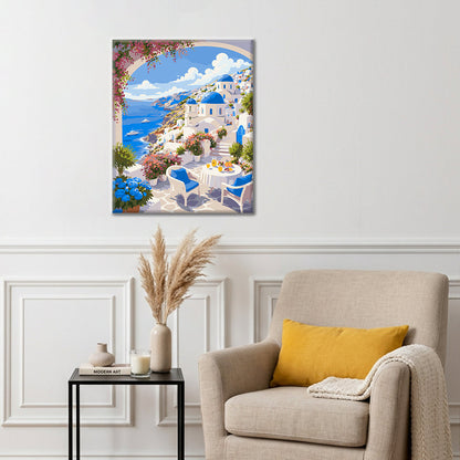 Bonheur à Santorin – Peinture par numéros