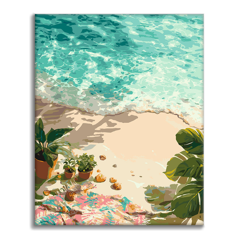 Oasis au bord de mer – Peinture par numéros