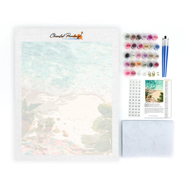 Oasis au bord de mer – Peinture par numéros