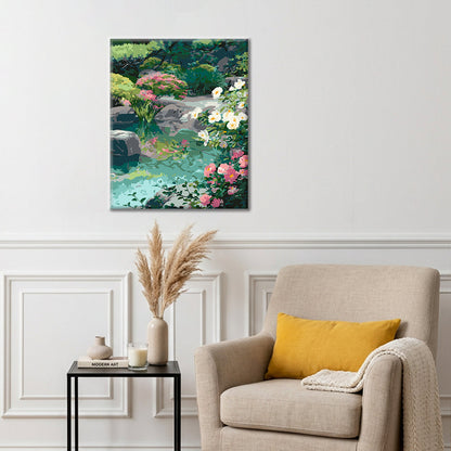 Reflets d’un jardin serein – Peinture par numéros