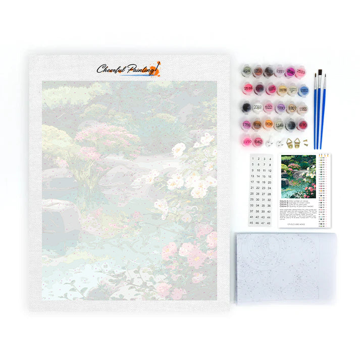 Reflets d’un jardin serein – Peinture par numéros