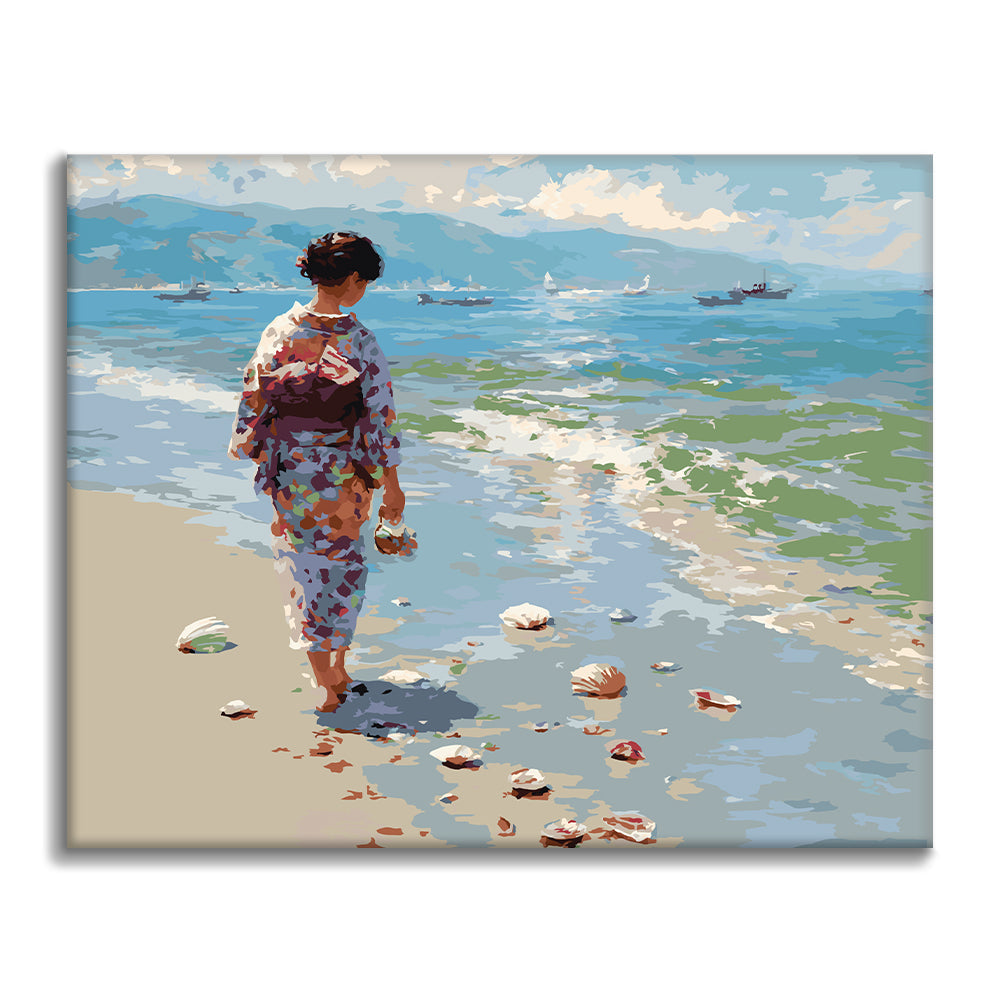 Promenade au rivage – Peinture par numéros