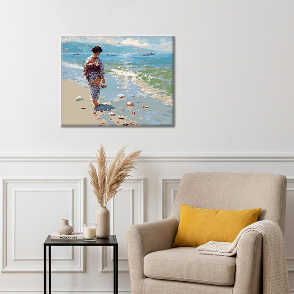 Promenade au rivage – Peinture par numéros