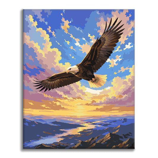 Aigle en plein essor – Peinture par numéros