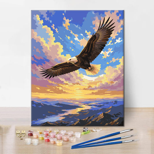 Aigle en plein essor – Peinture par numéros