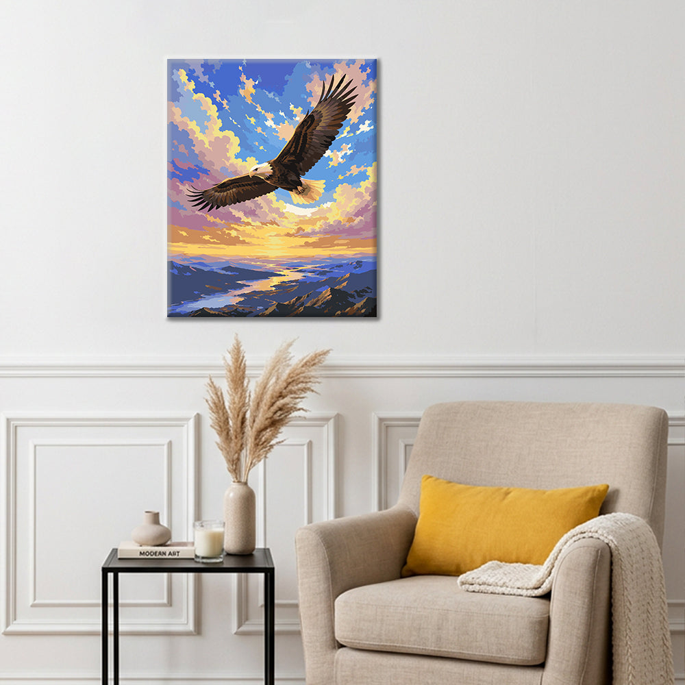 Aigle en plein essor – Peinture par numéros