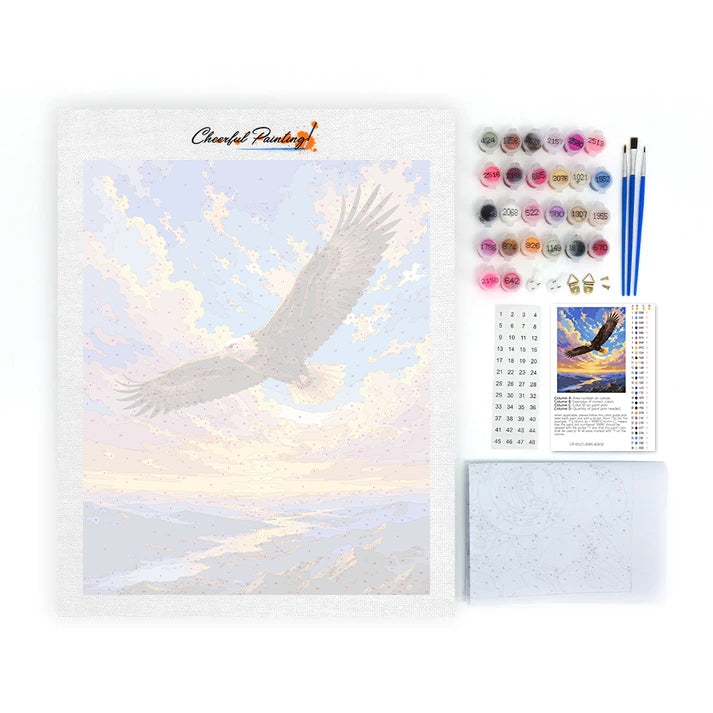 Aigle en plein essor – Peinture par numéros