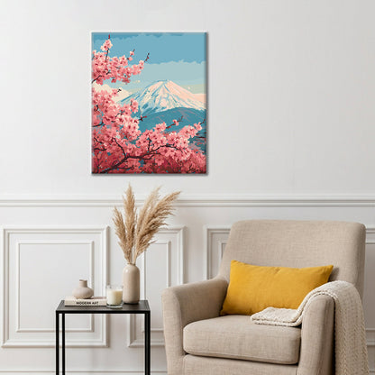 Printemps au Fuji – Peinture par numéros