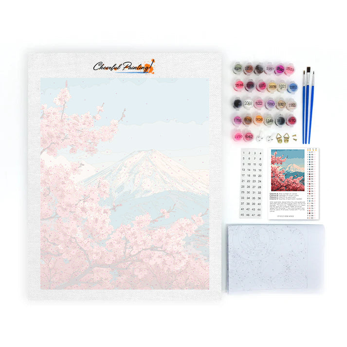 Printemps au Fuji – Peinture par numéros
