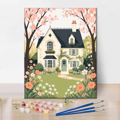 Cottage de printemps – Peinture par numéros