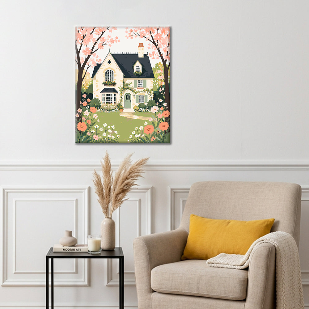 Cottage de printemps – Peinture par numéros
