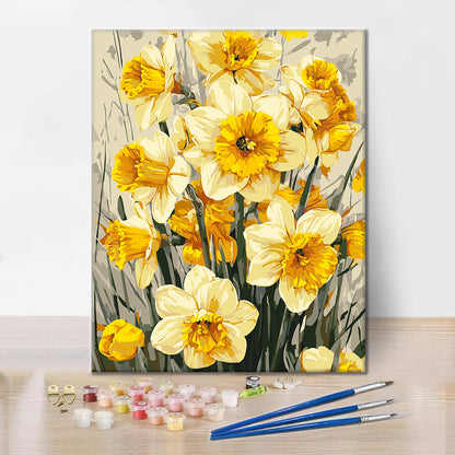 Jonquilles de printemps – Peinture par numéros