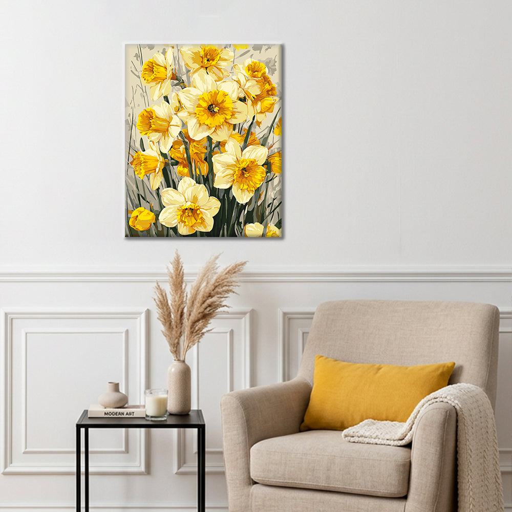 Jonquilles de printemps – Peinture par numéros