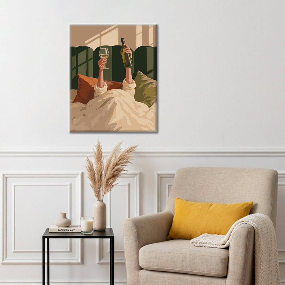 Un toast aux matins paisibles - Peinture par numéros