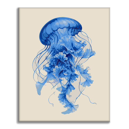 Méduse à floraison bleue - Peinture par numéros