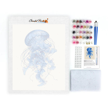 Méduse à floraison bleue - Peinture par numéros