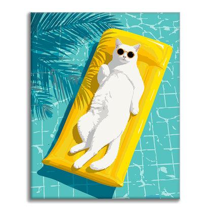 Cool Cat Summer - Peinture par numéros