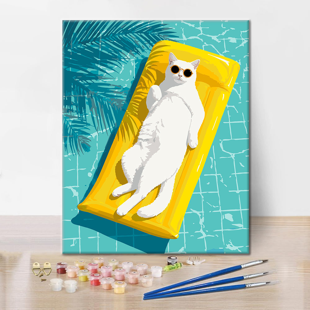 Cool Cat Summer - Peinture par numéros