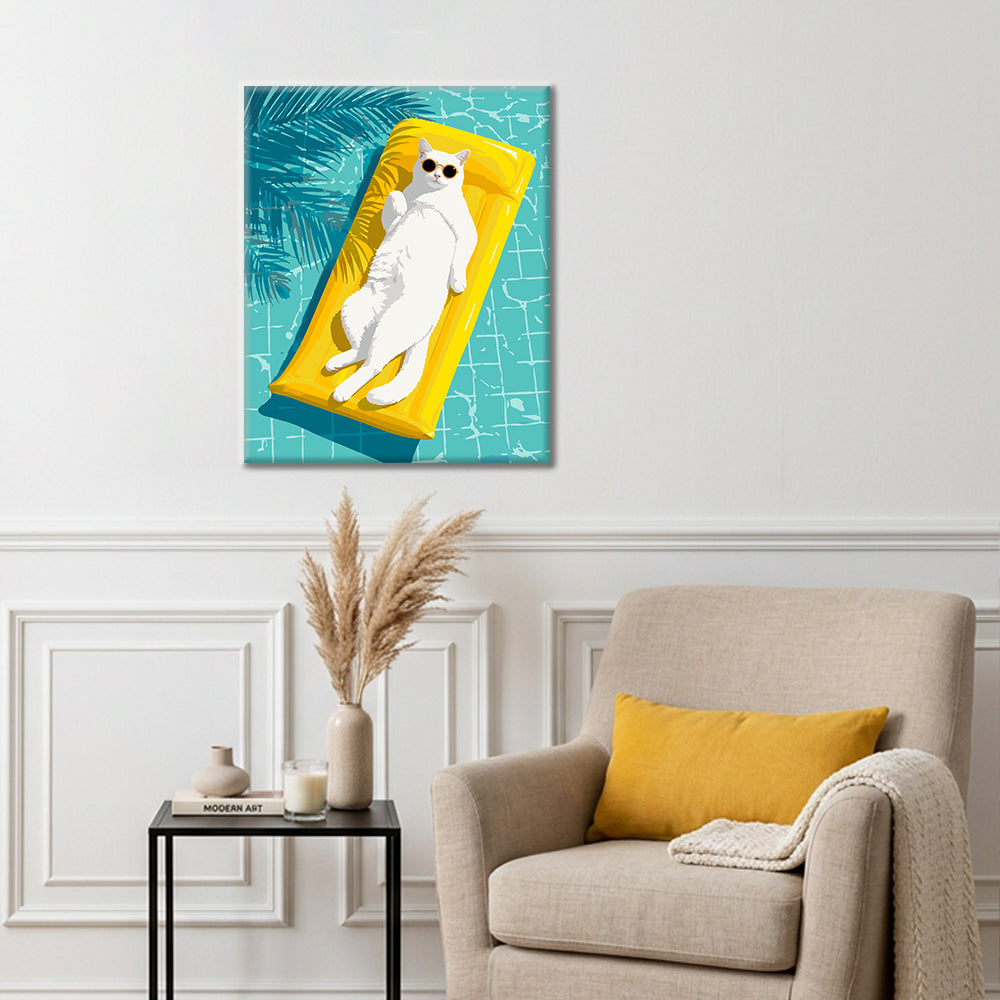 Cool Cat Summer - Peinture par numéros