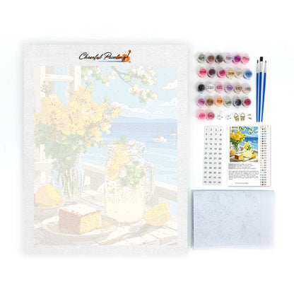Citron au bord de la mer - Peinture par numéros