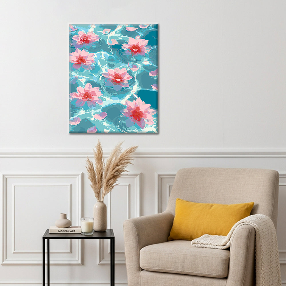 Lotus Glow - Peinture par numéros