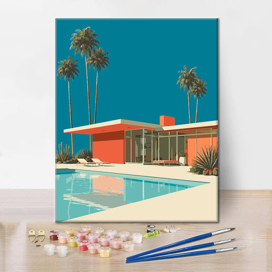 Retraite à Palm Springs - Peinture par numéros