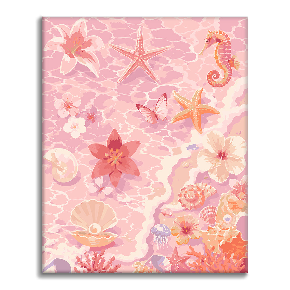 Trésors de l'océan rose - Peinture par numéros