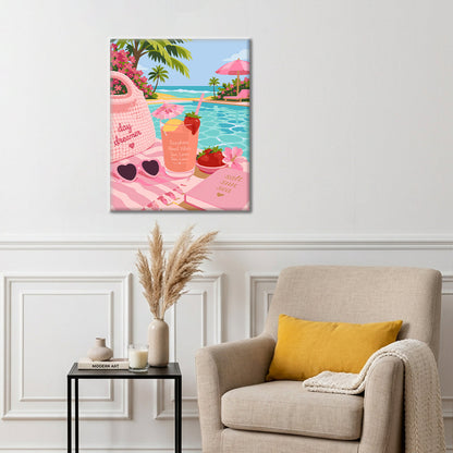 Évasion estivale rose - Peinture par numéros